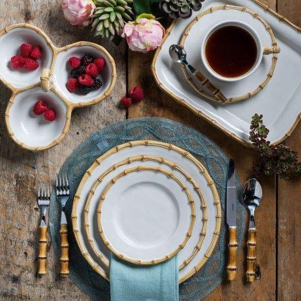 Tuileries Garden Chambray Round Placemat - Set of 4