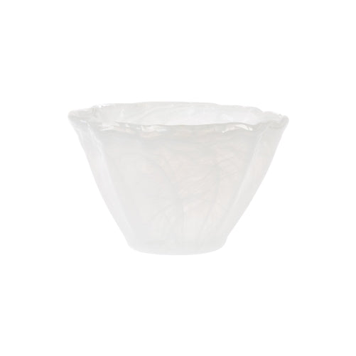 Vietri Onda Glass White Vase