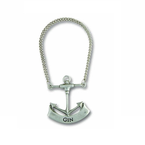 Pewter Anchor Decanter Tag