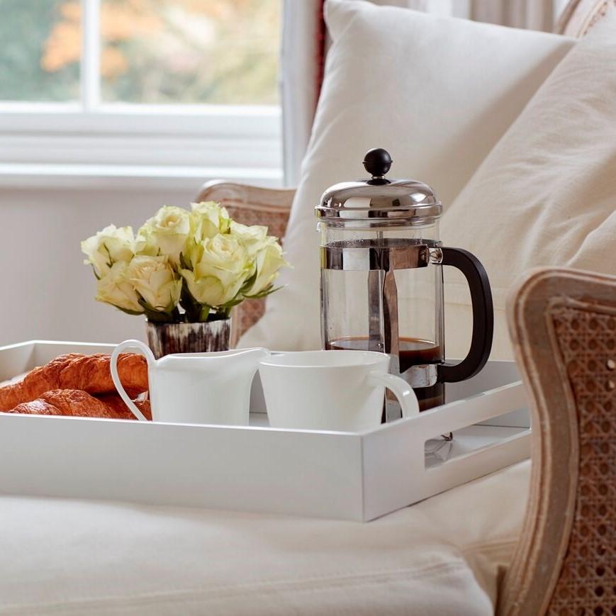 White Large Lacquered Tray
