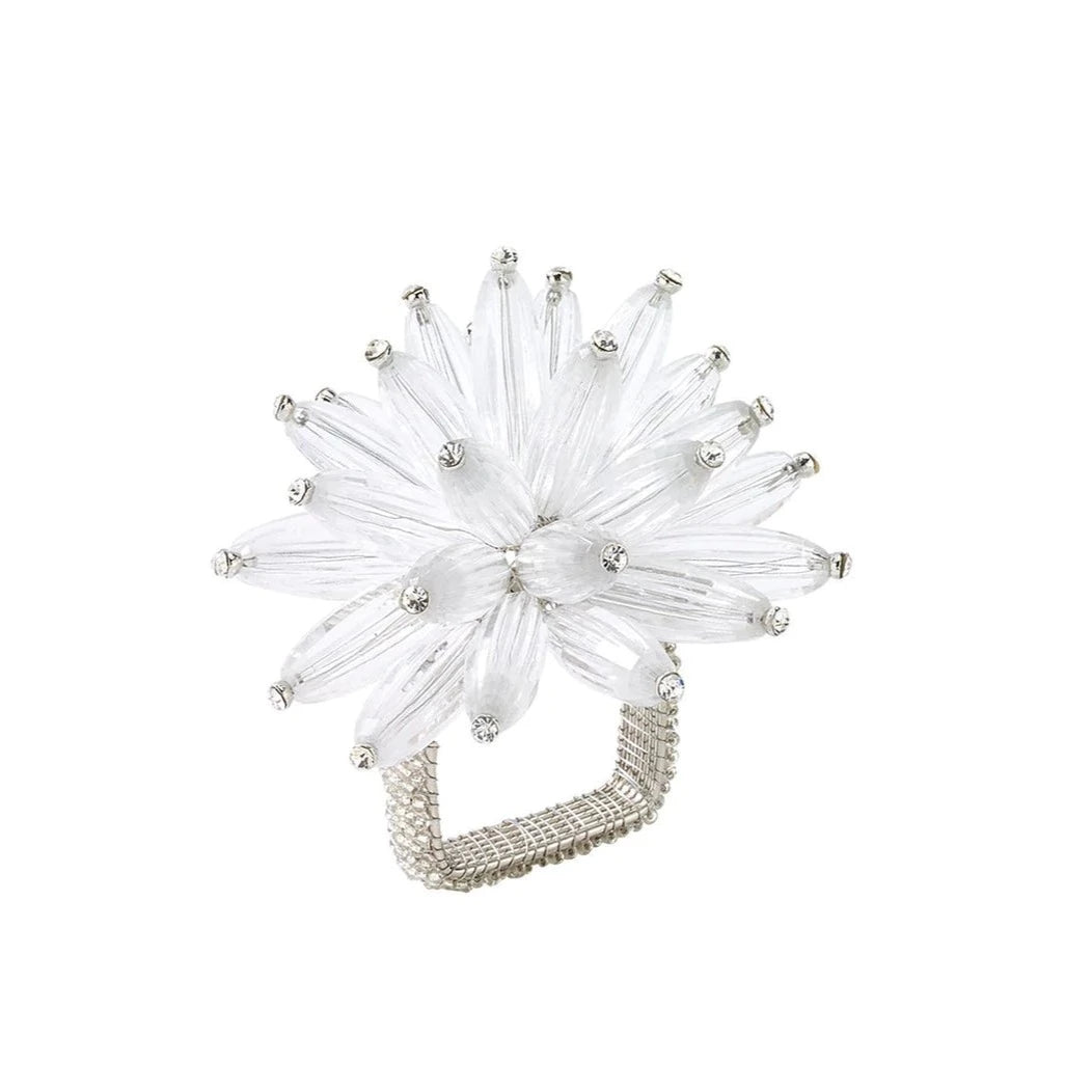 Constellation Napkin Ring in Silver & Crystal - Set of 4