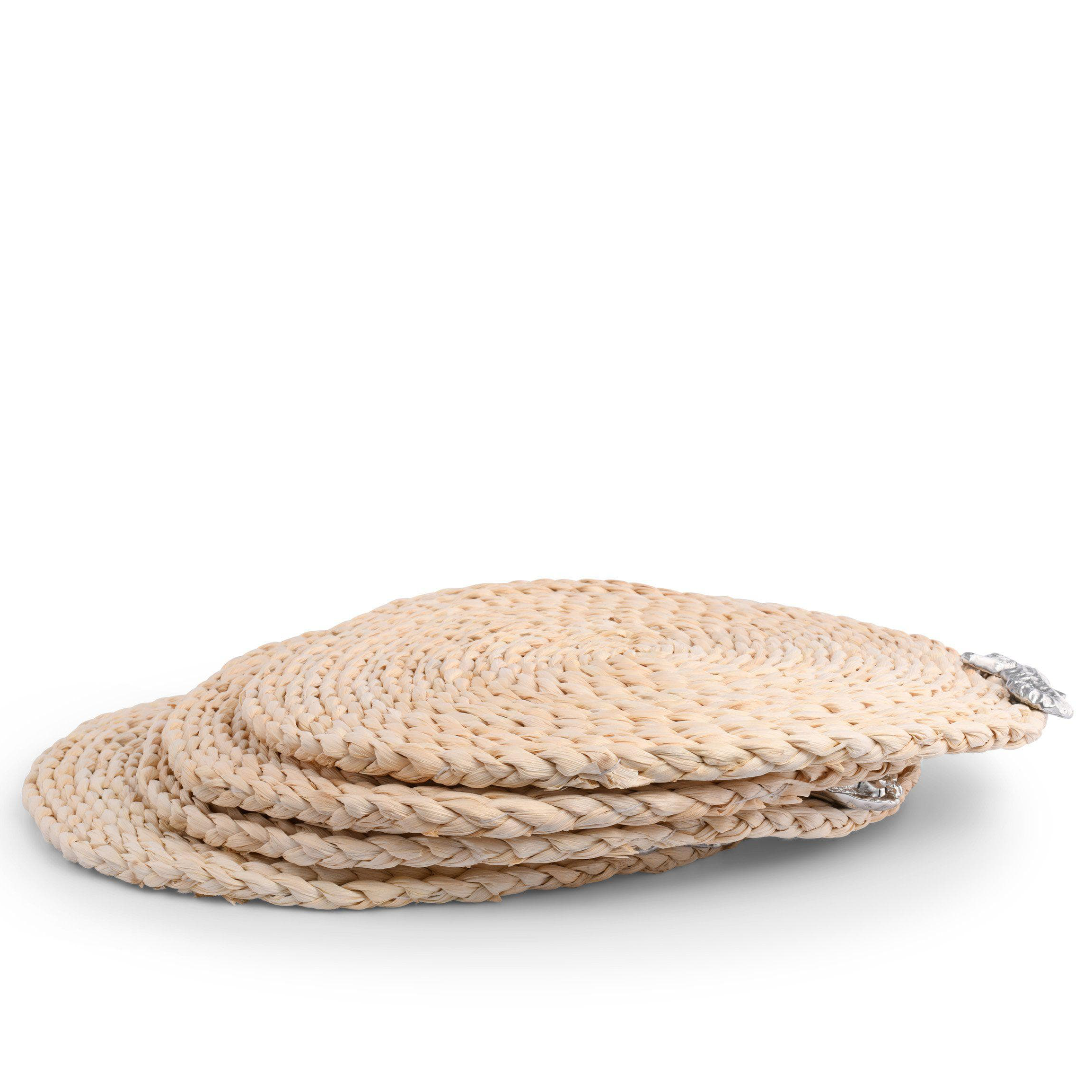 Sand Dollar Twisted Seagrass Placemats - Set of 4