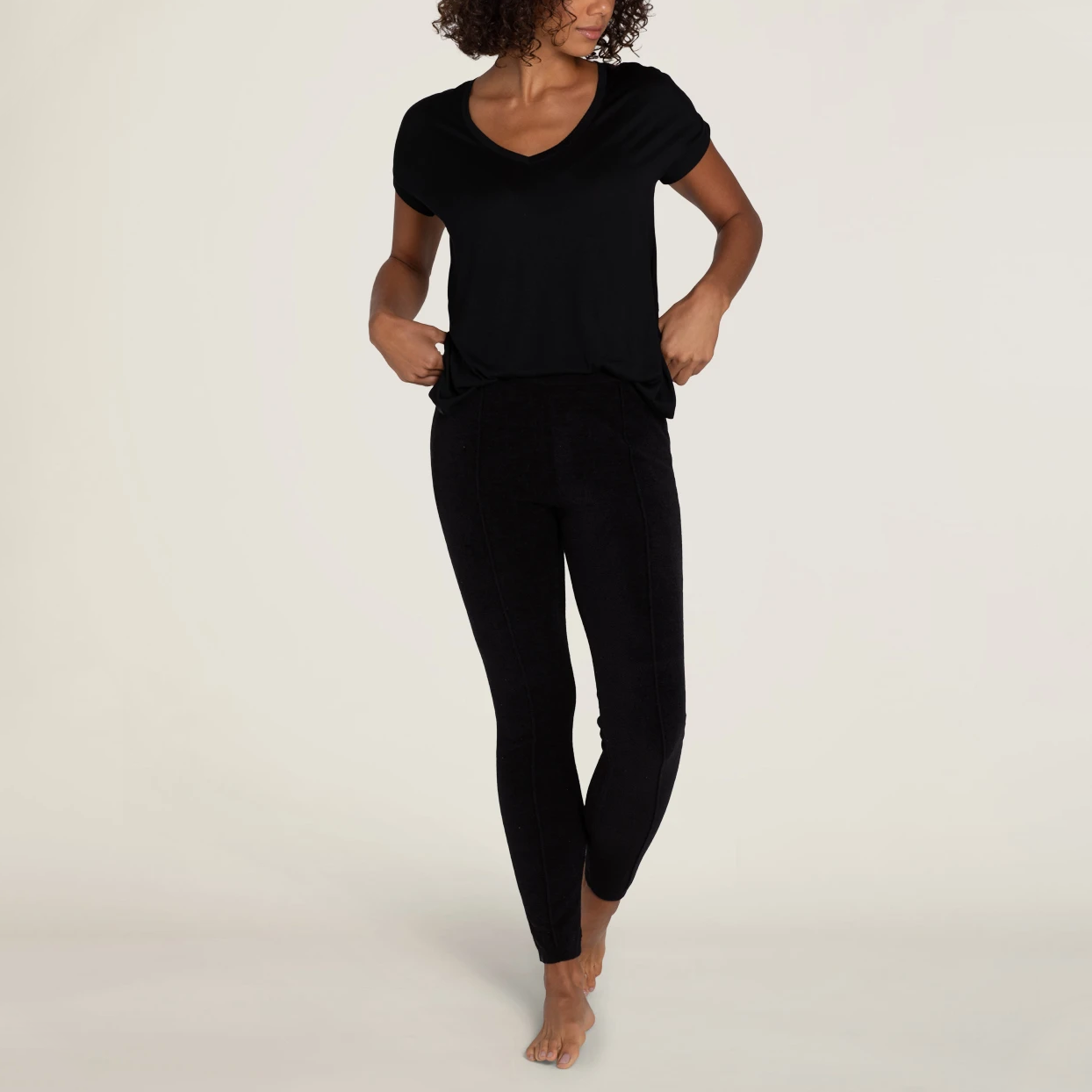 #color_Black | CozyChic Ultra Lite Seamed Legging