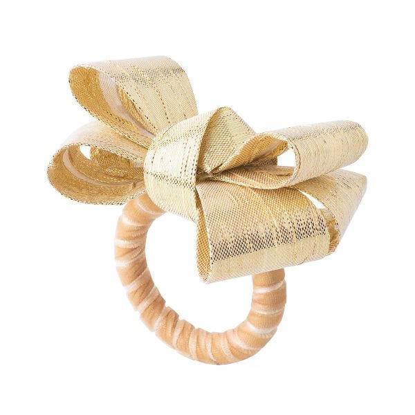 Tuxedo Gold Napkin Ring - Set of 4