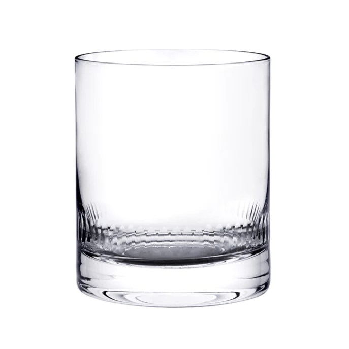 Crystal Whisky Glasses With Spears Design - Set of 4