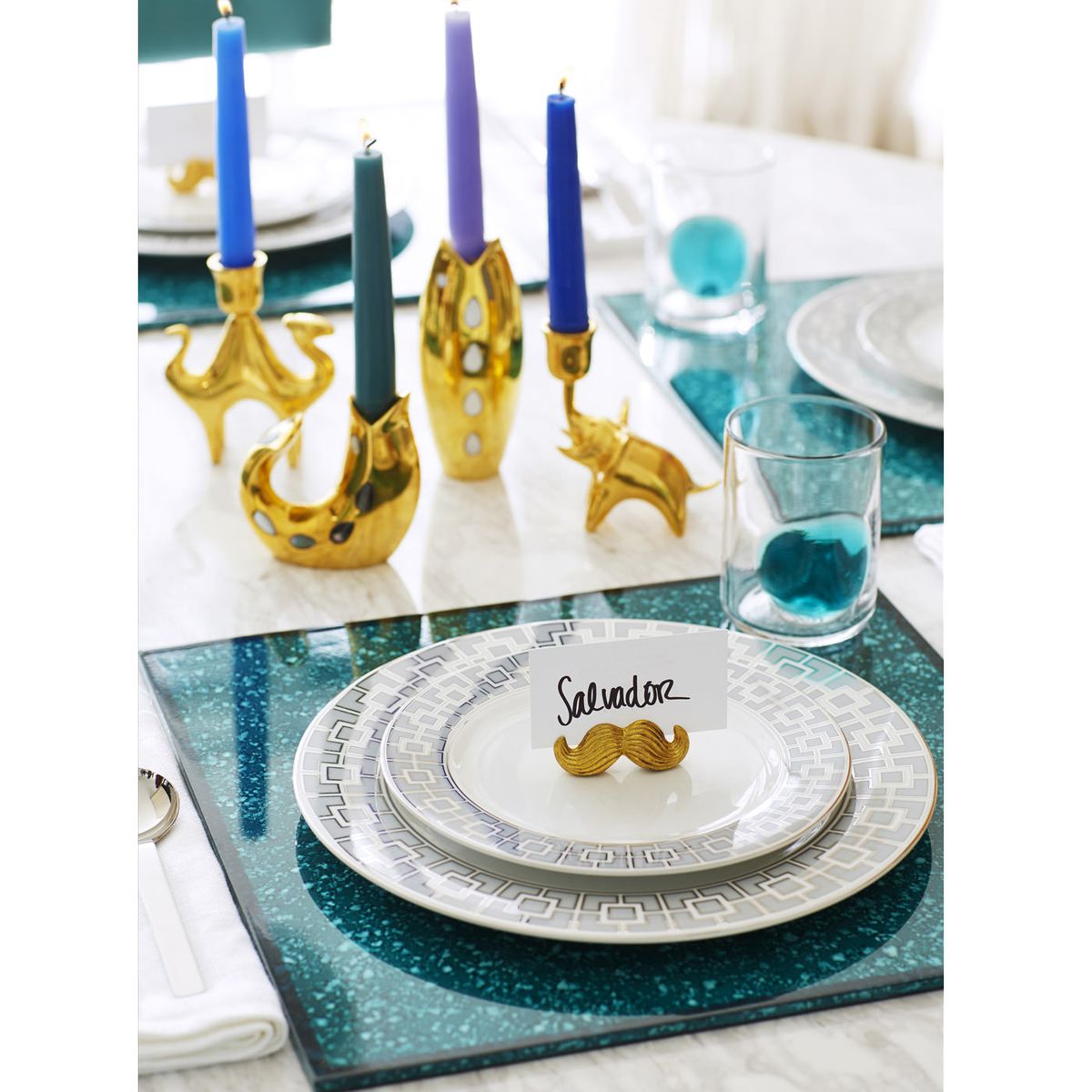 Mr. & Mrs. Muse Brass Place Card Holders - Set of 4