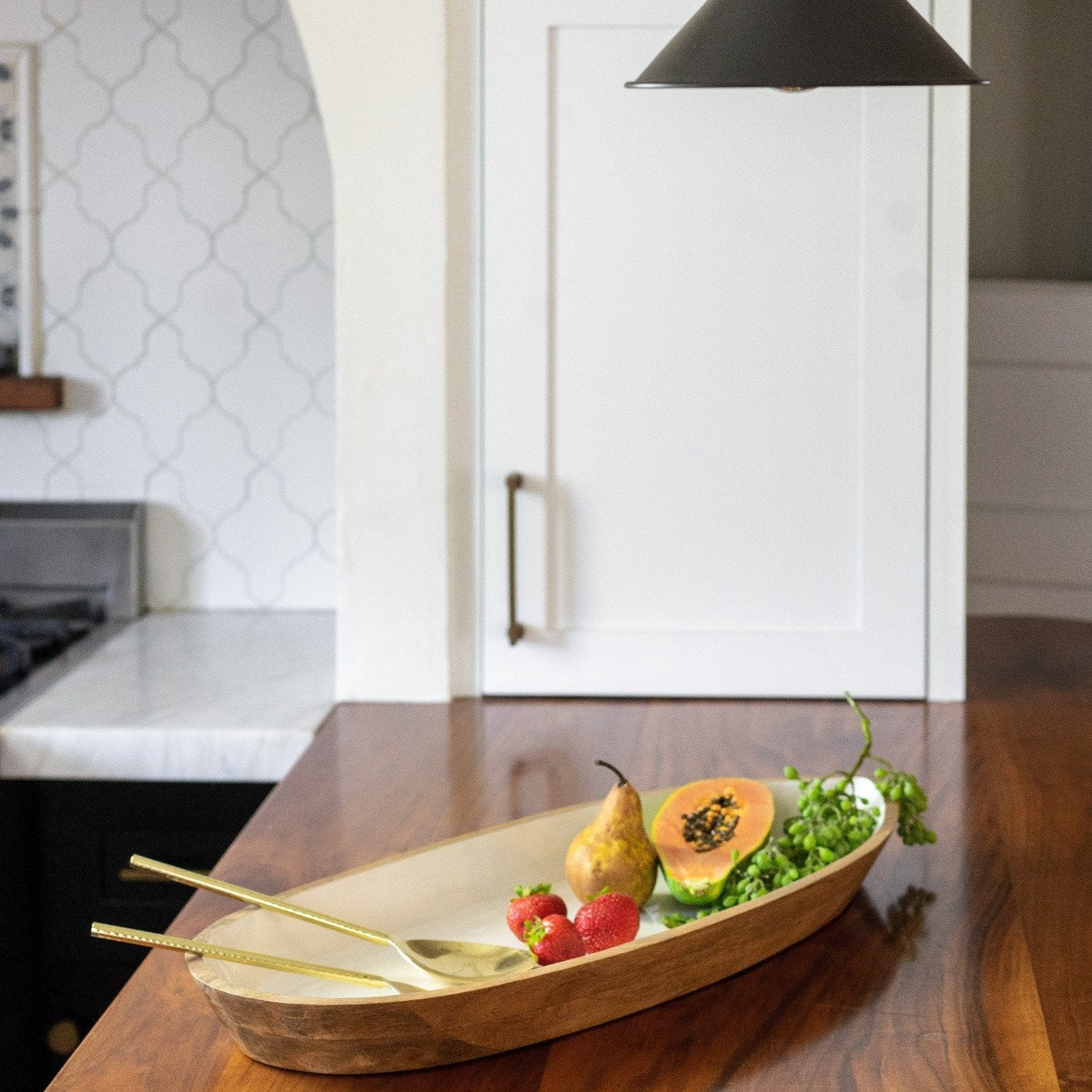 Etched & Hammered Serving Set - Gold