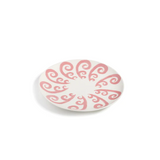 Athenee Two Tone Pink Peacock Dessert Plate (Set of 2)