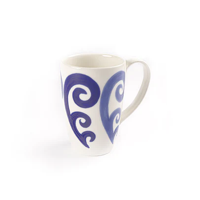 Athenee Two Tone Blue Peacock Mug - Set of 2