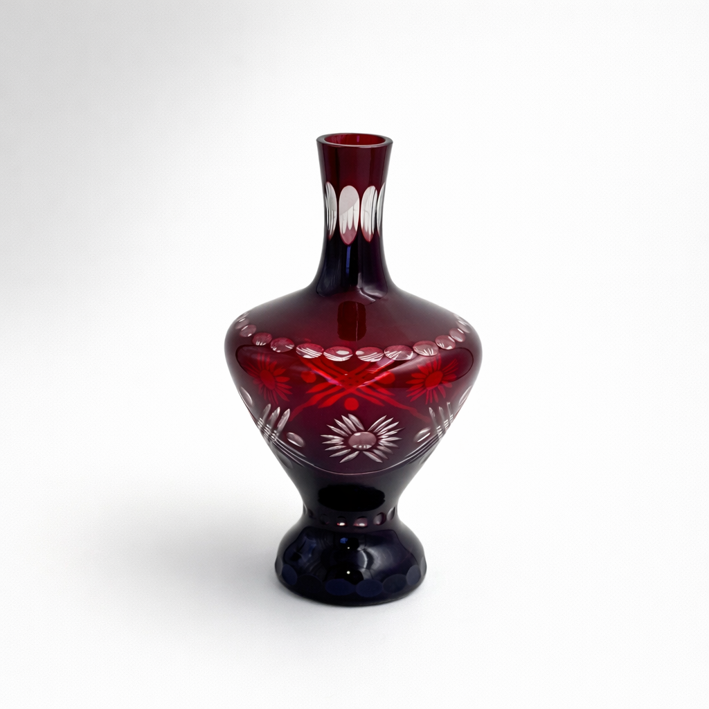 Vintage Ruby Red Vase, 8½" H