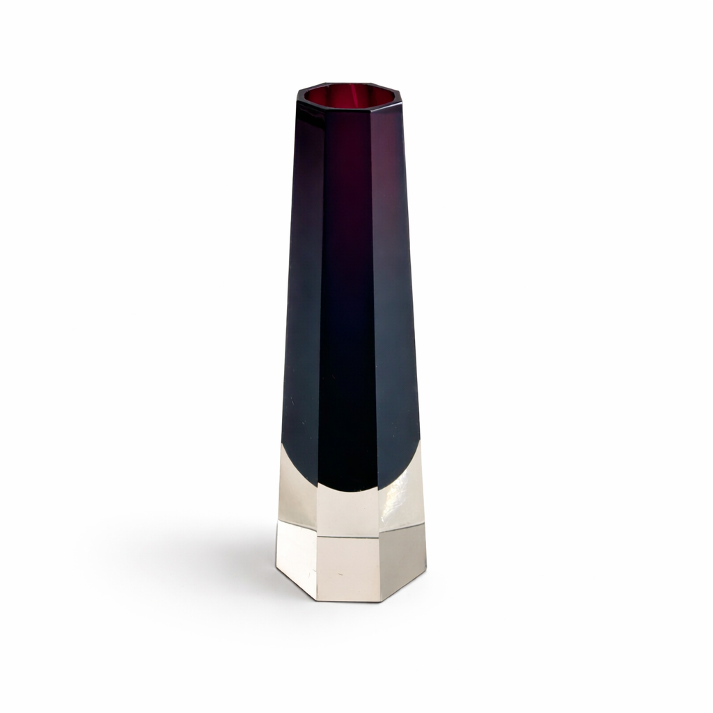 Vintage Amethyst Vase, 7¾" H