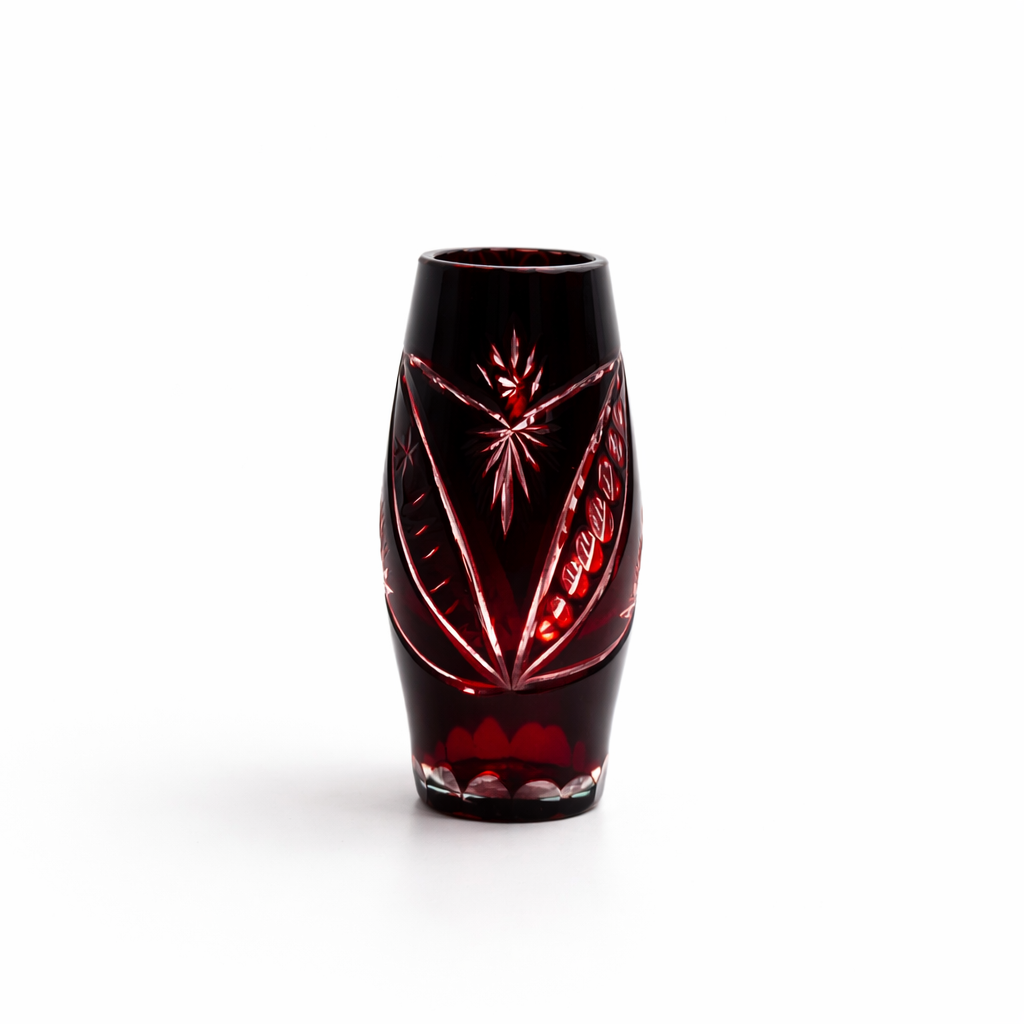 Vintage Ruby Red Vase, 5¾" H