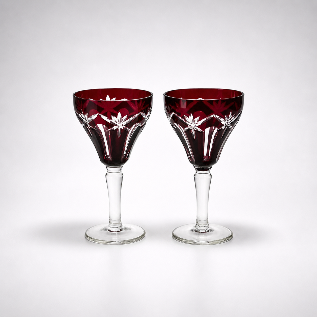 Vintage Ruby Red Petite Wine Glass, 4½" H