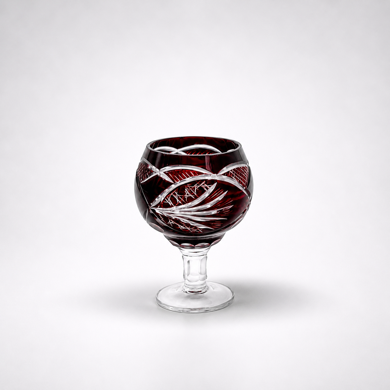 Vintage Deep Ruby Petite Goblet, 4" H