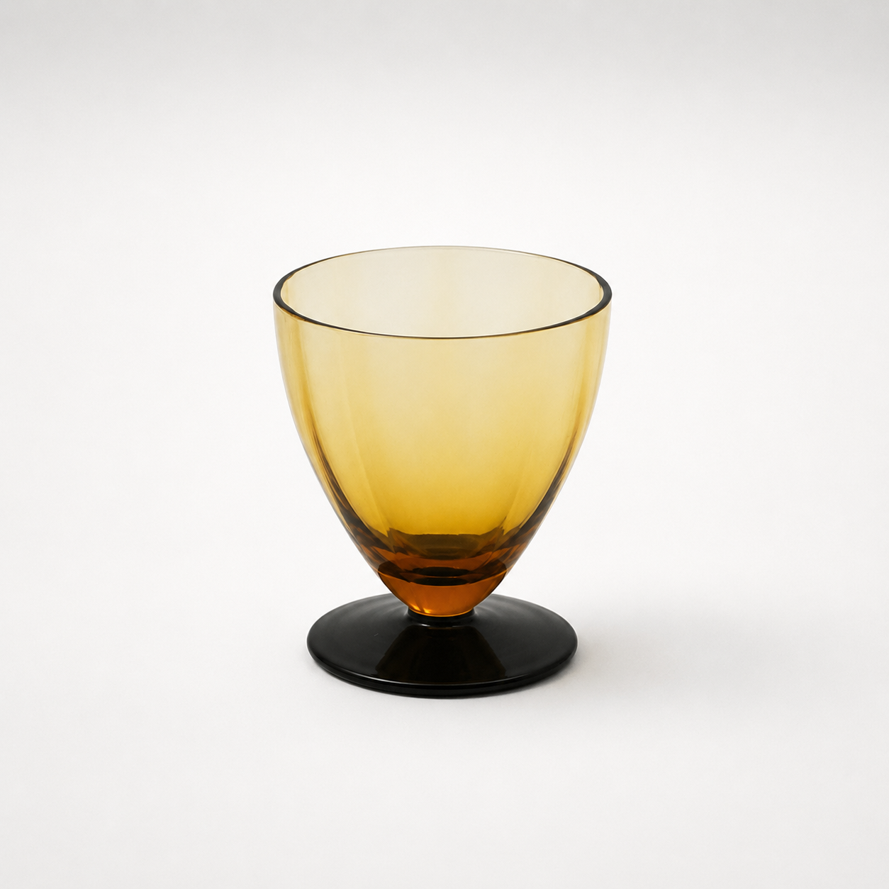 Vintage Amber Small Tumbler, 3½" H