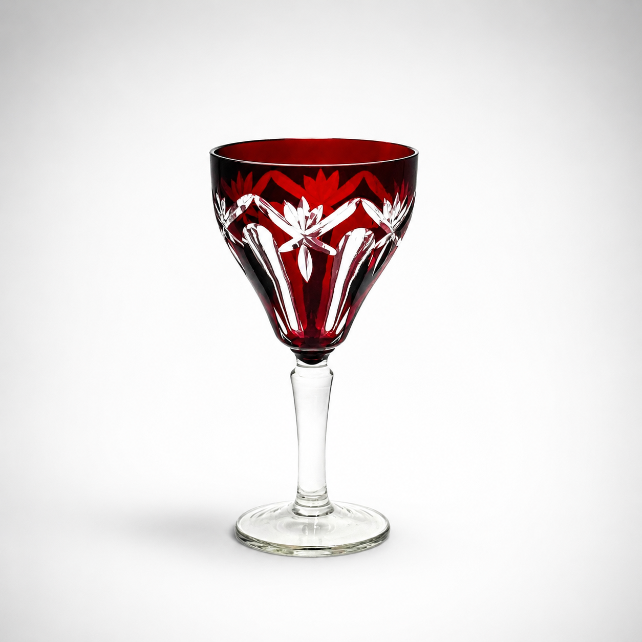 Vintage Ruby Red Shot/Cordial Glass, 2⅞" H