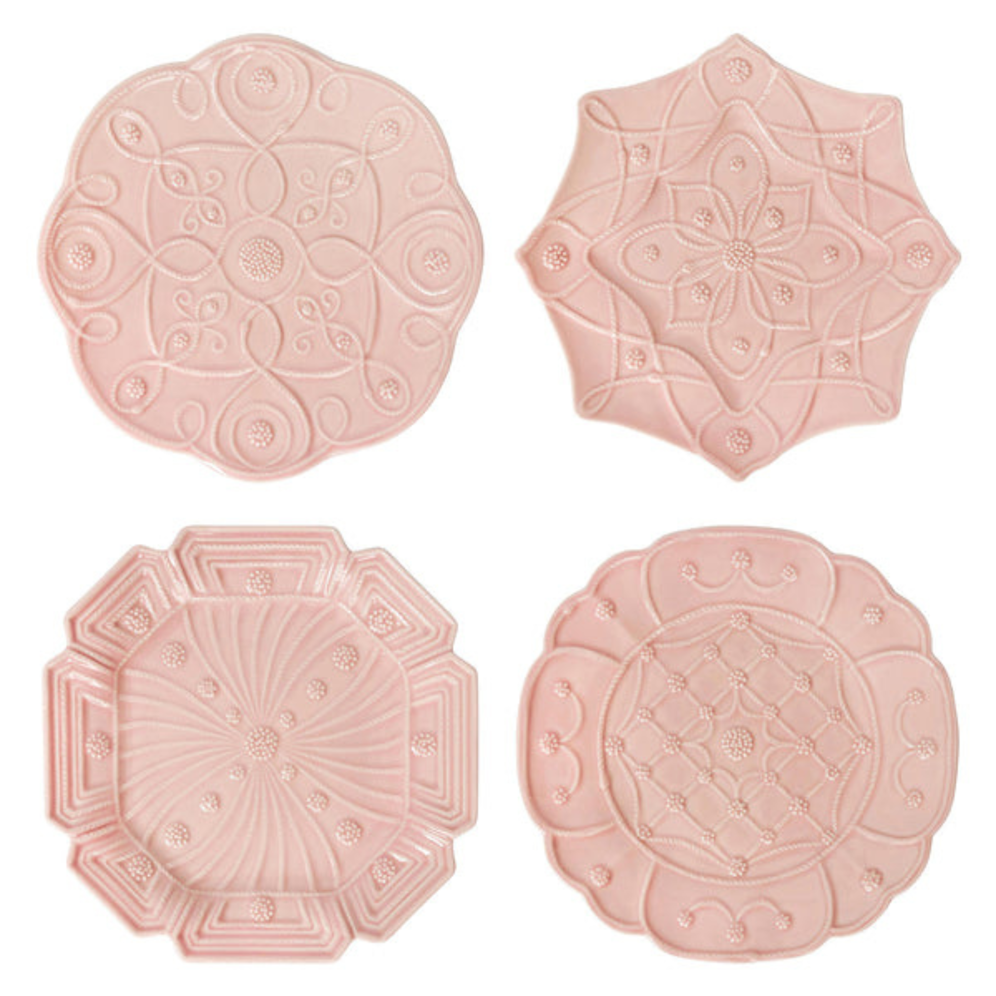 Jardin Du Monde Dessert/Salad Plate - Blush - Set of 4