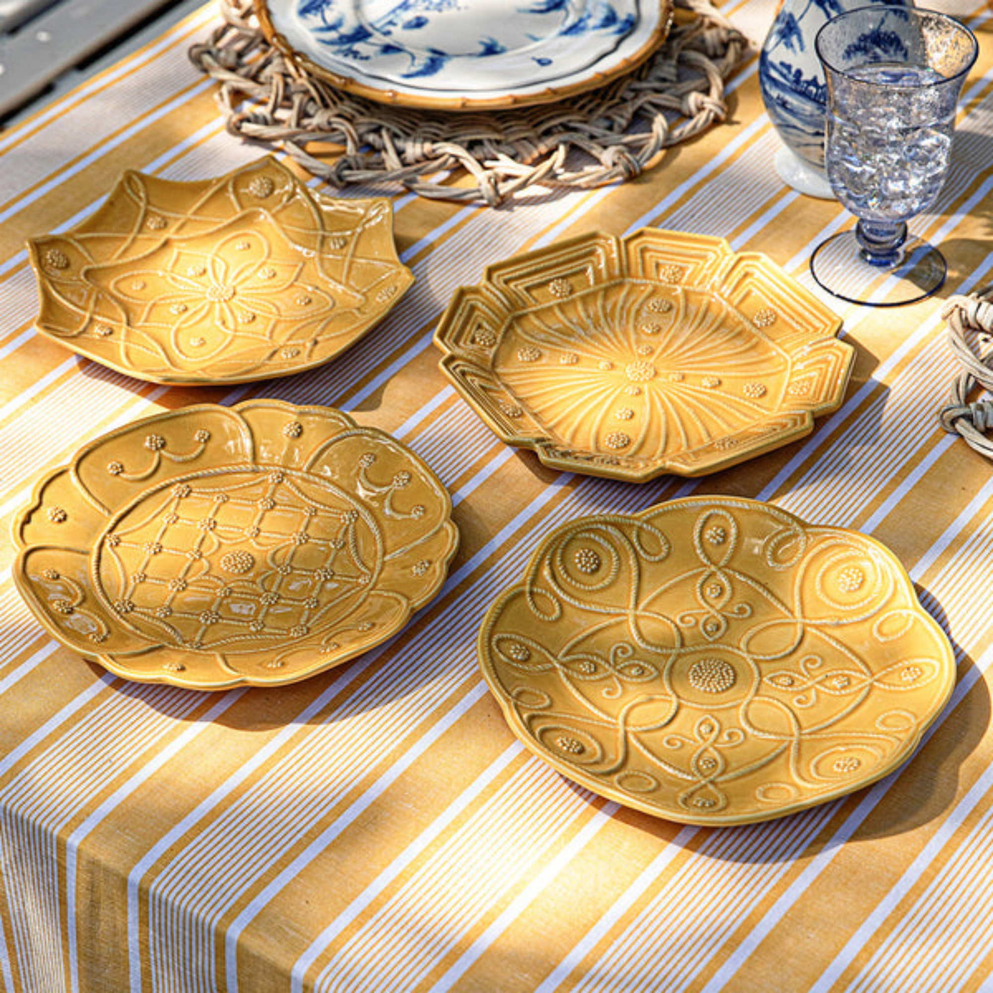 Jardin Du Monde Dessert/Salad Plate - Daffodil - Set of 4