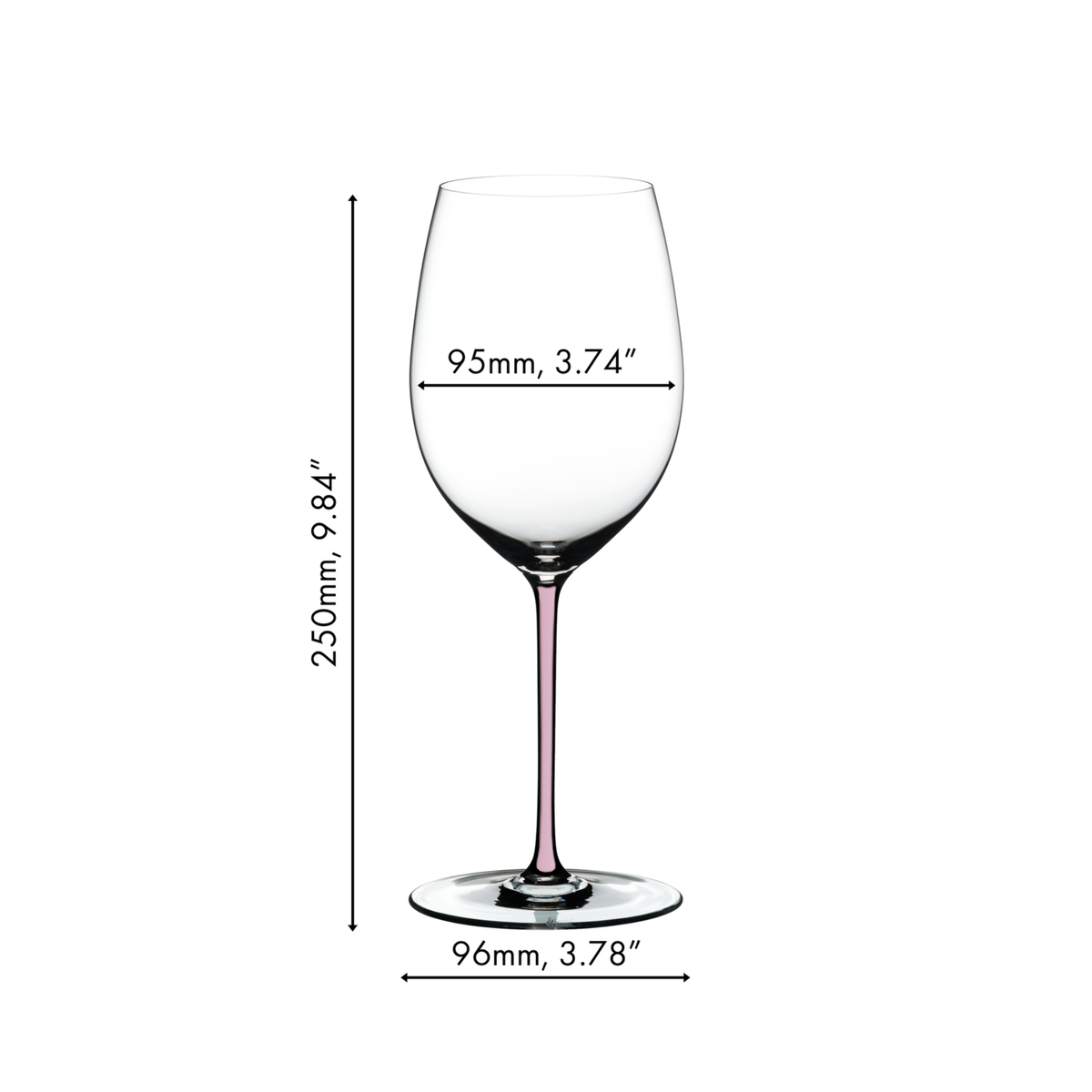 Fatto A Mano Cabernet-Merlot Wine Glass in Pink