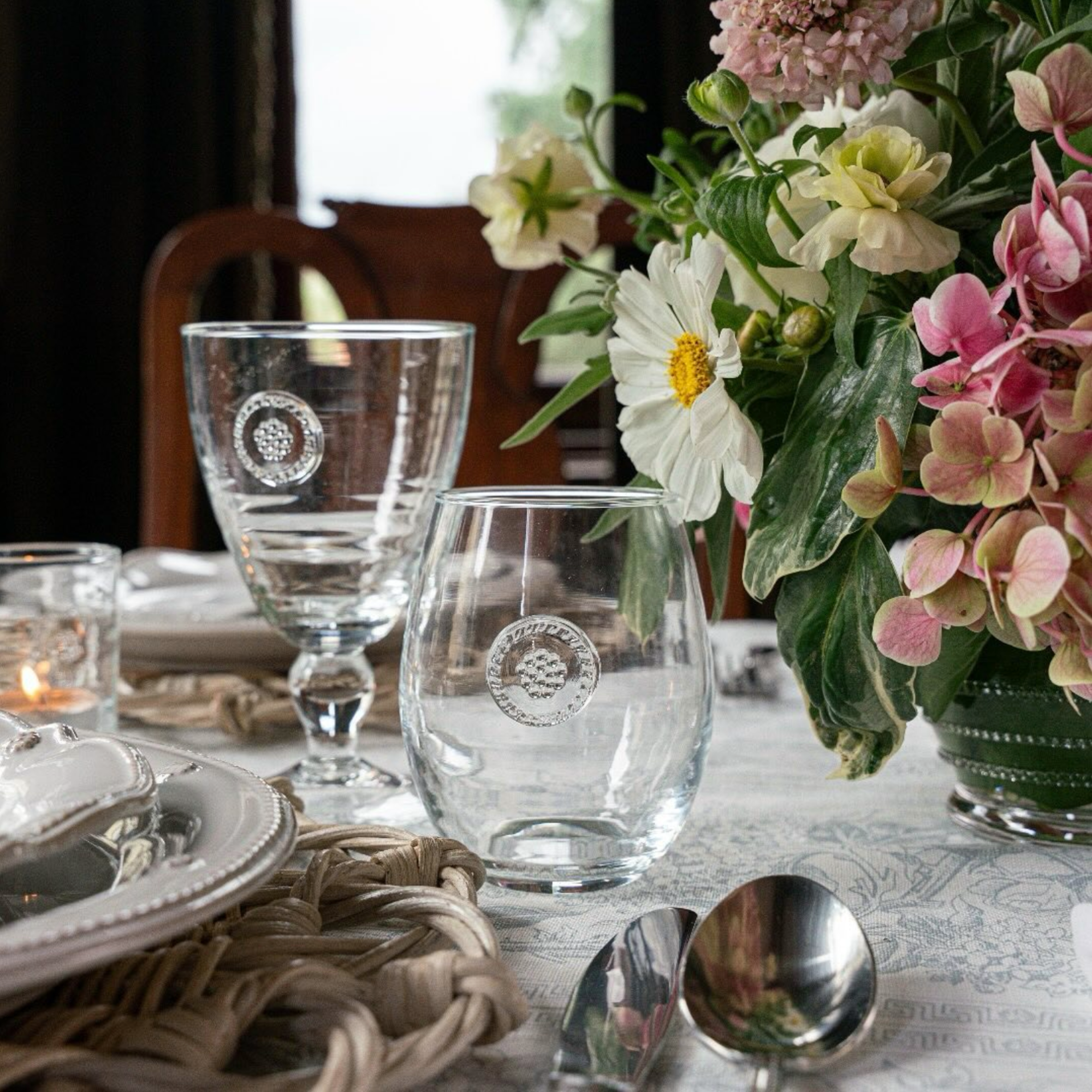 Berry & Thread Footed Goblet