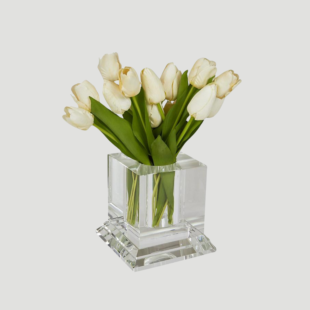 Crystal Square Centerpiece Vase