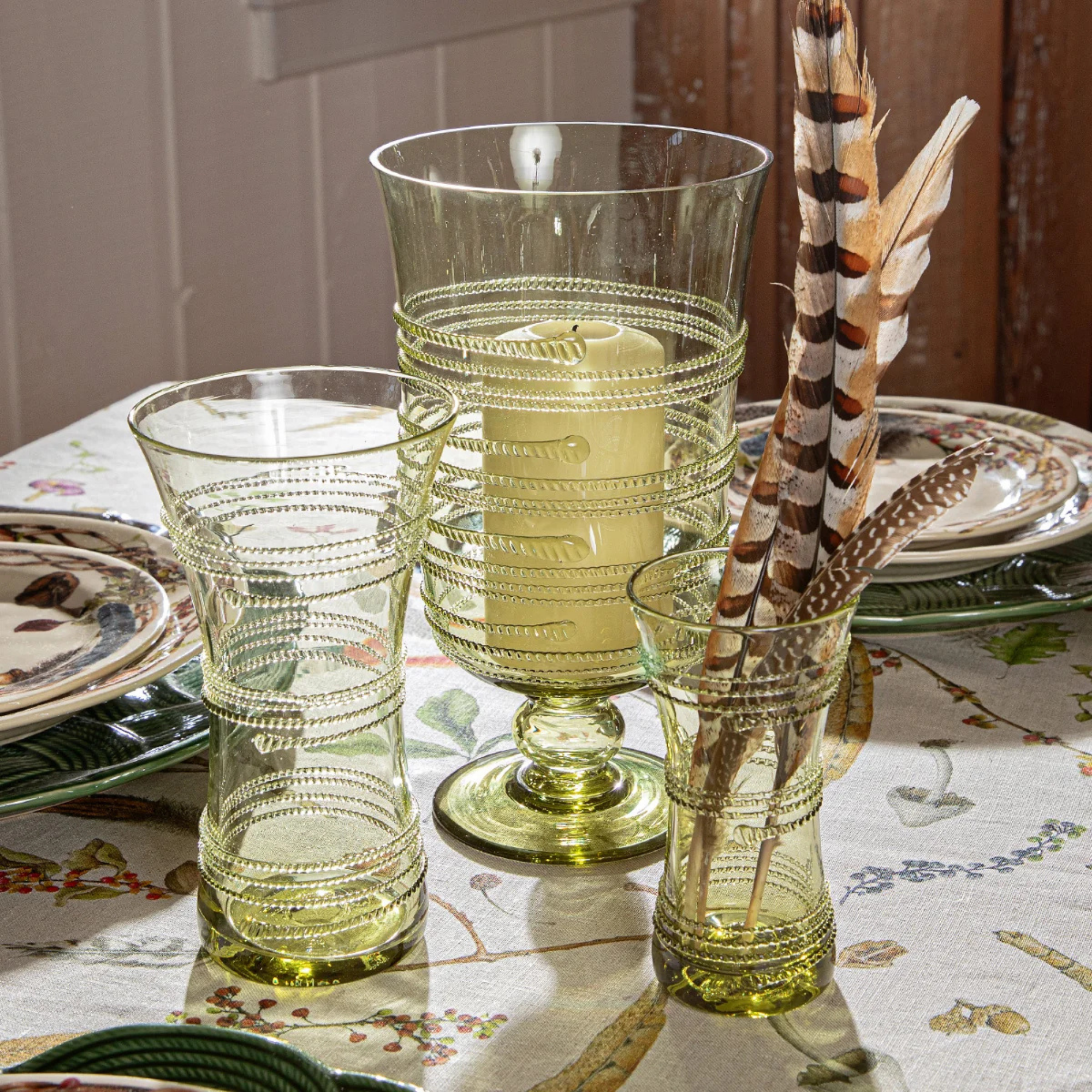 Ella Corset Vase in Green
