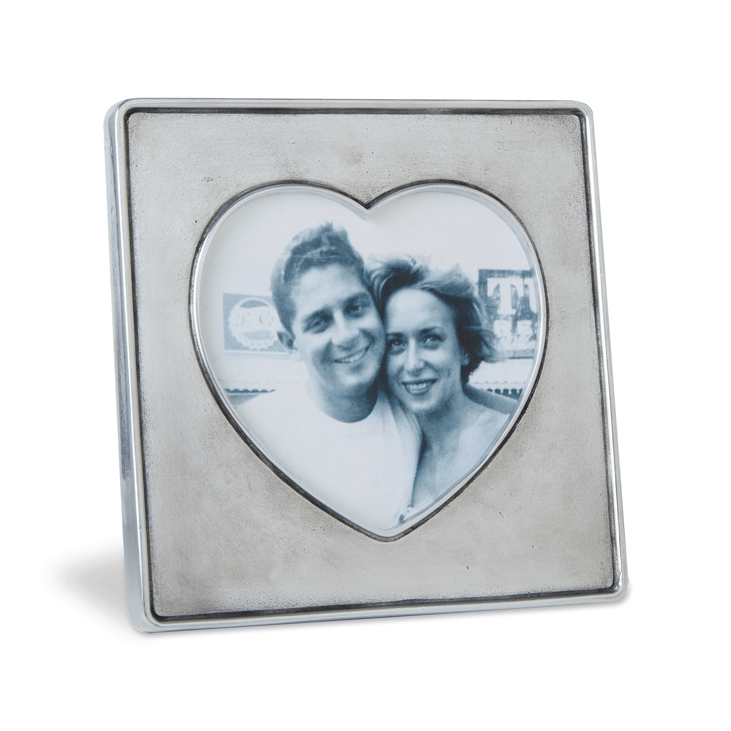 Pewter Heart in Square Frame