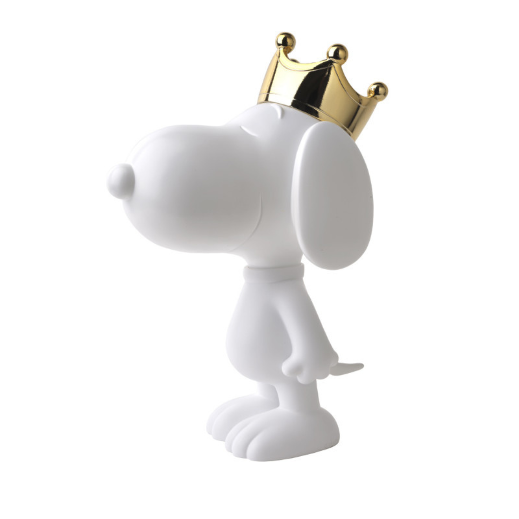 Snoopy Crown Sculpture with a Gold Chromed Crown