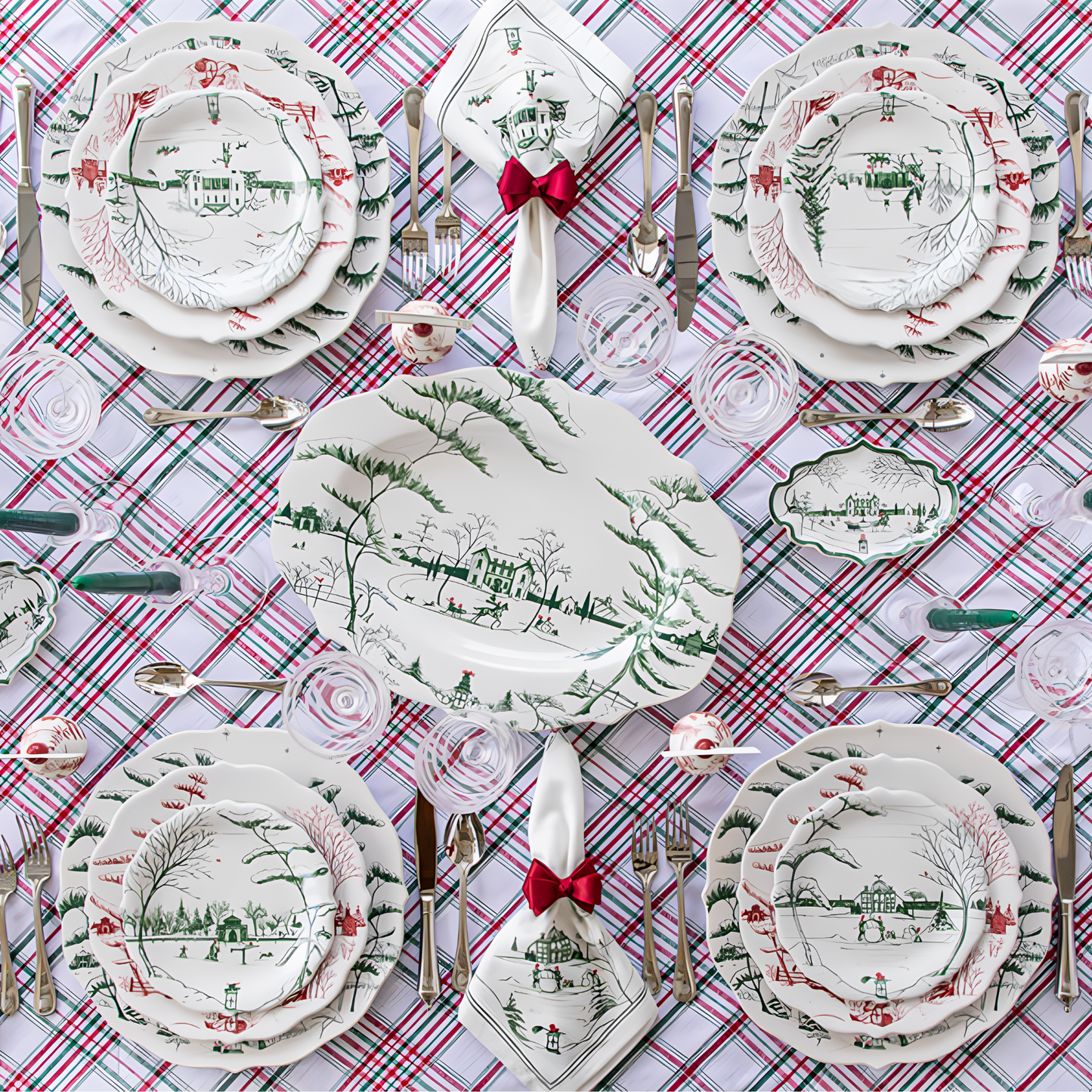 Country Estate Winter Frolic Party Plate Assorted - Set of 4