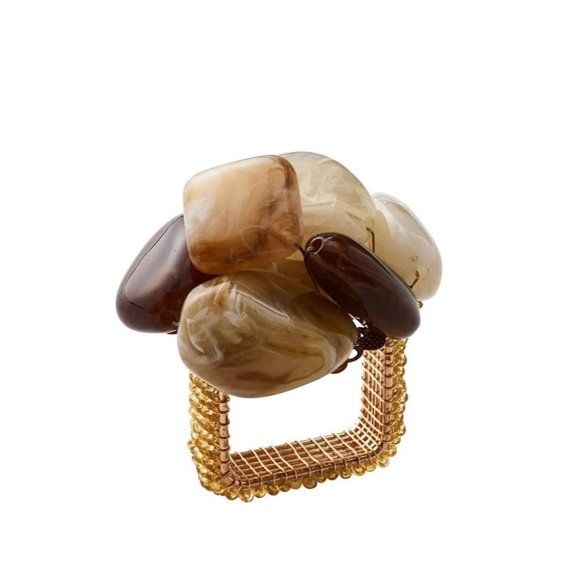 Sea Stone Napkin Rings - Set of 4