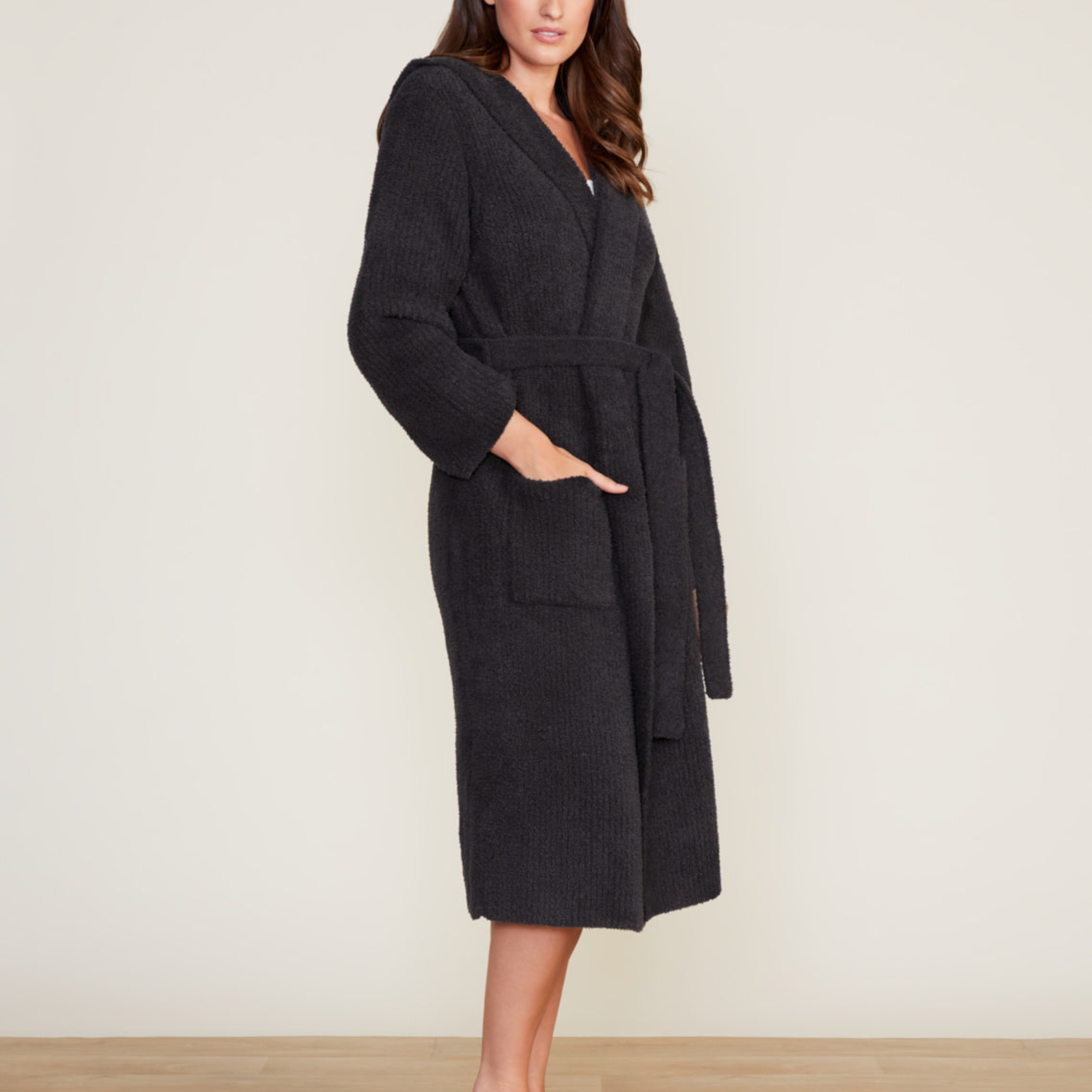 CozyChic Ribbed Hooded Robe