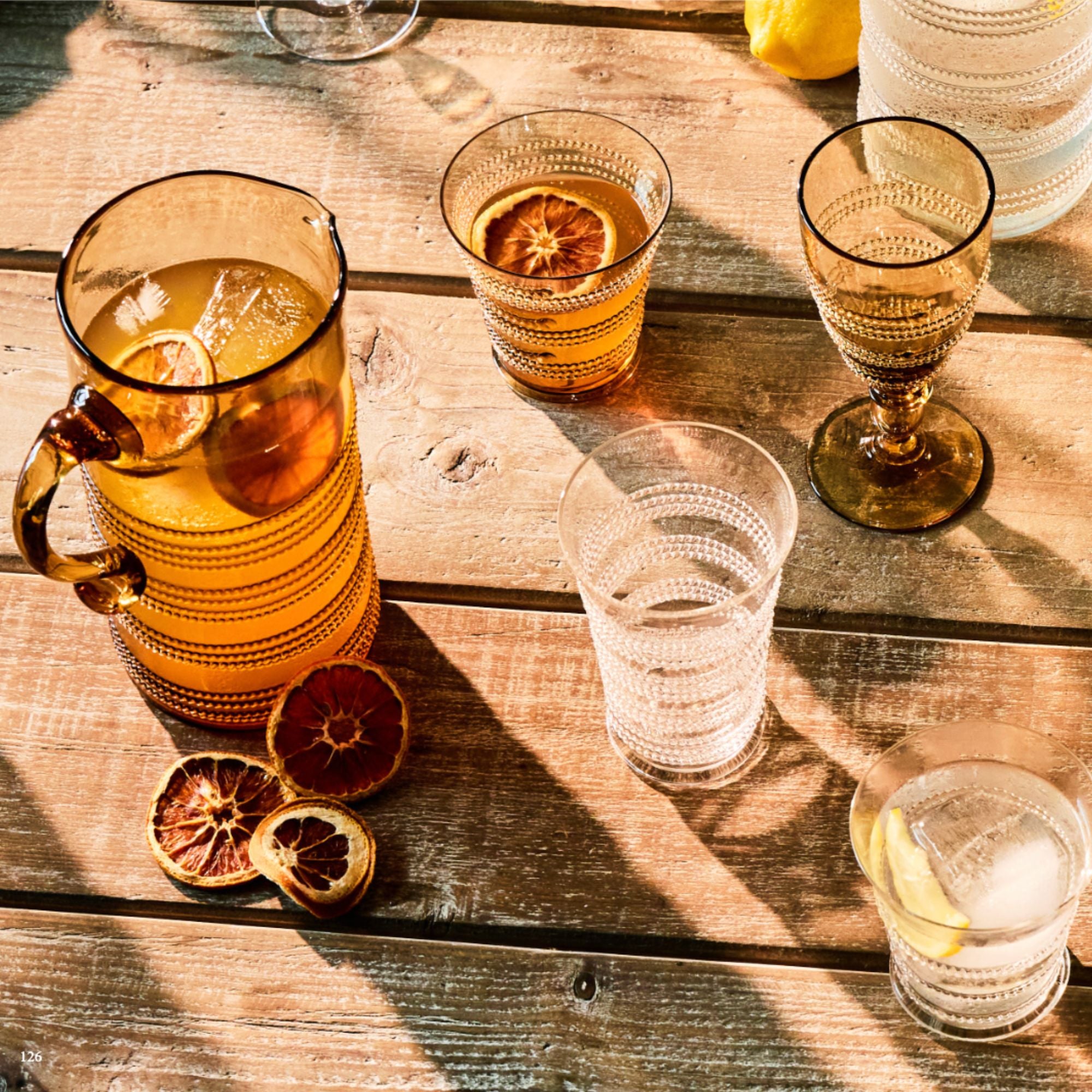 Ella Goblet Amber - Set of 4