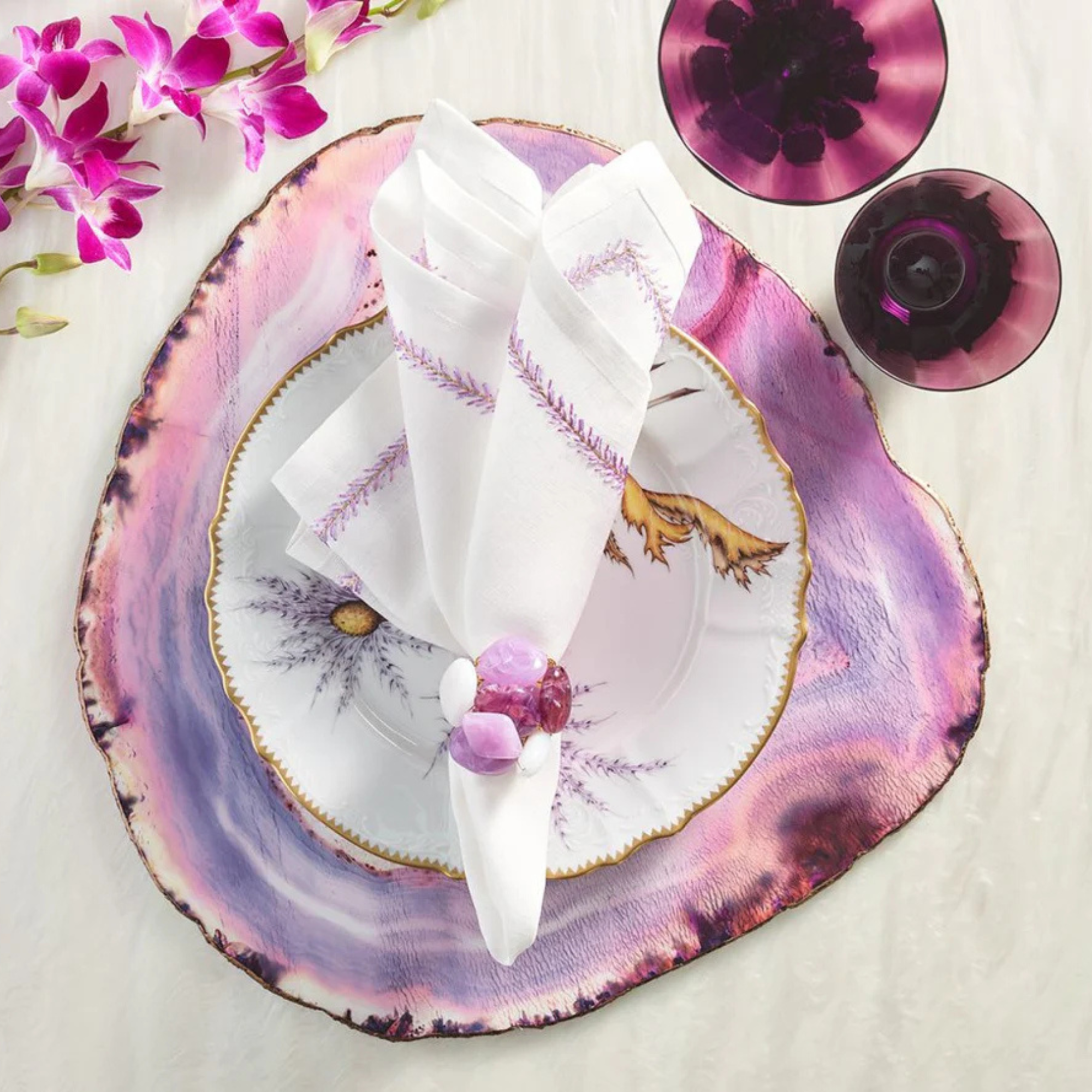 Sea Stone Napkin Rings - Set of 4