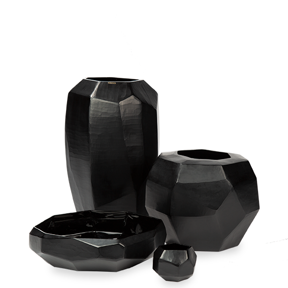 Cubistic Tealight / Vase - Black