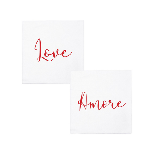 Vietri Papersoft Love/Amore Cocktail Napkins (Pack of 20)