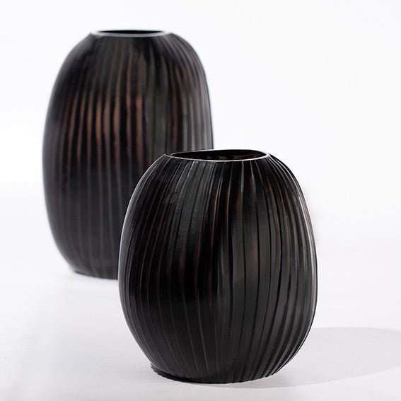 Patara Vase - Smokegrey / Black