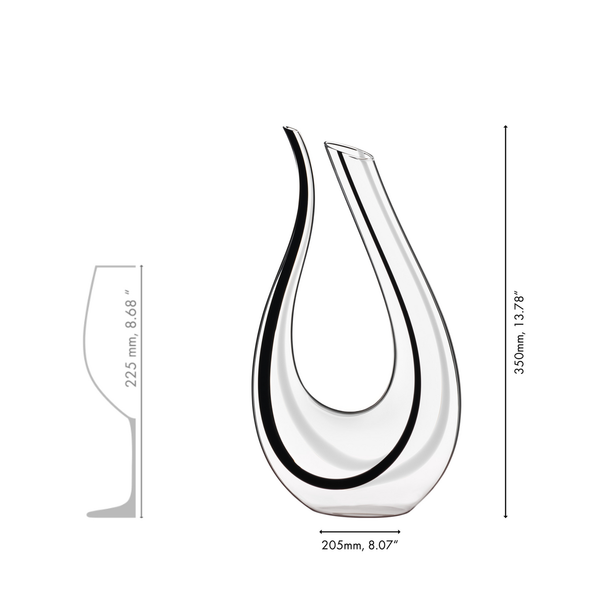 Amadeo Figaro Decanter in Black & White