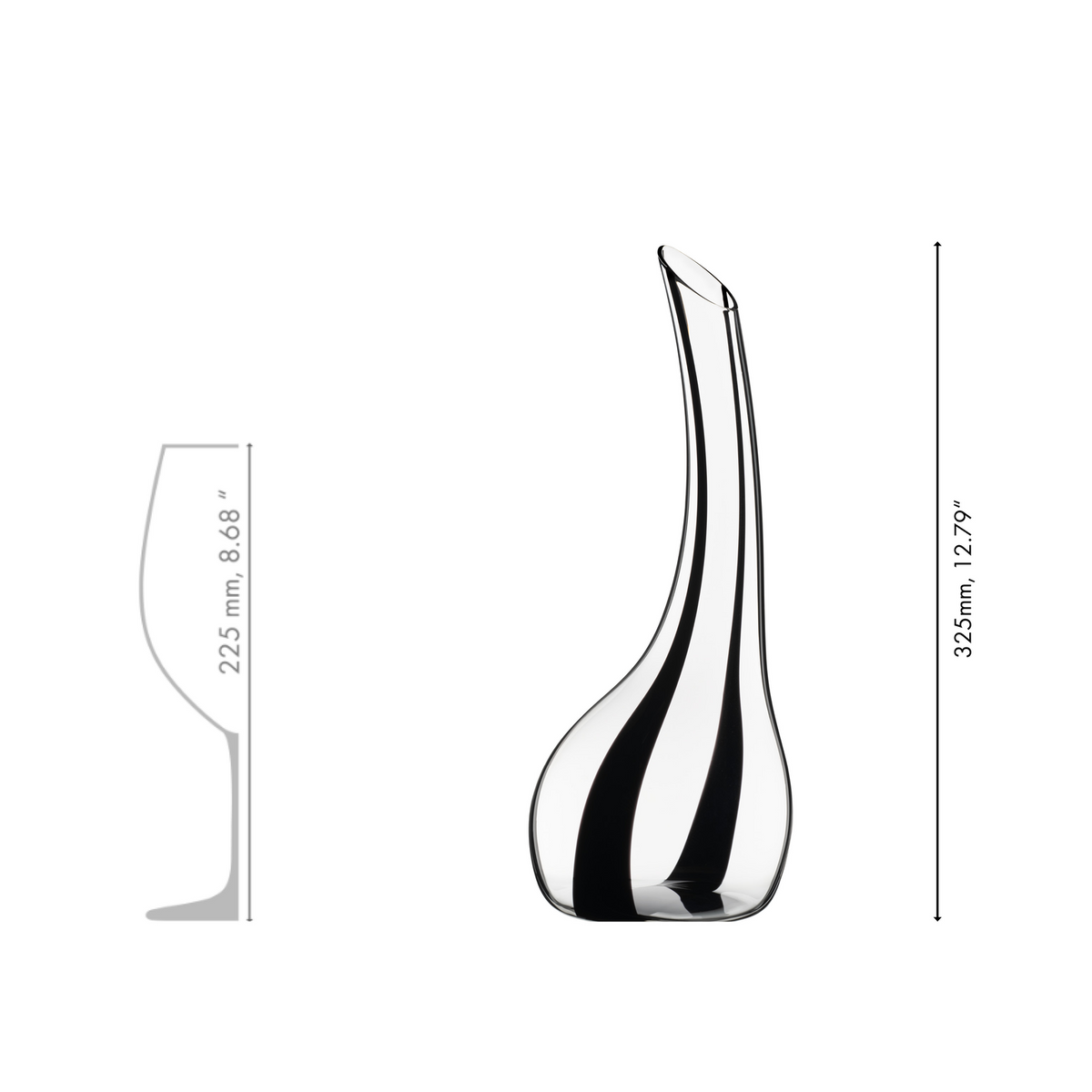 Cornetto Onyx Decanter in Black
