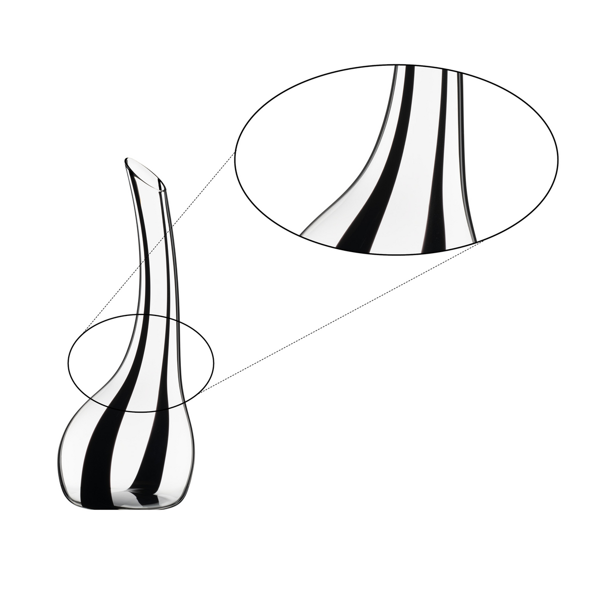 Cornetto Onyx Decanter in Black