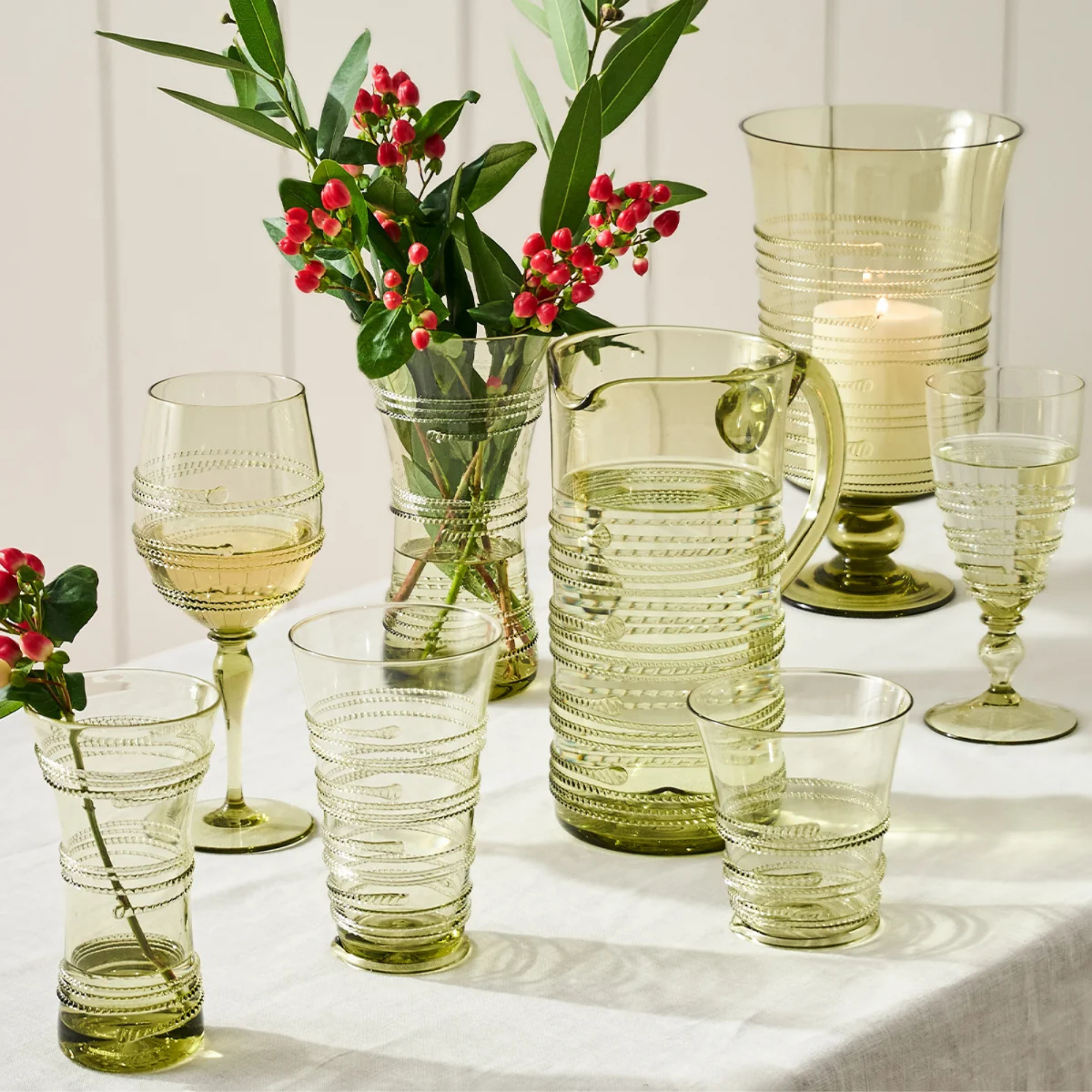 Ella Corset Vase in Green