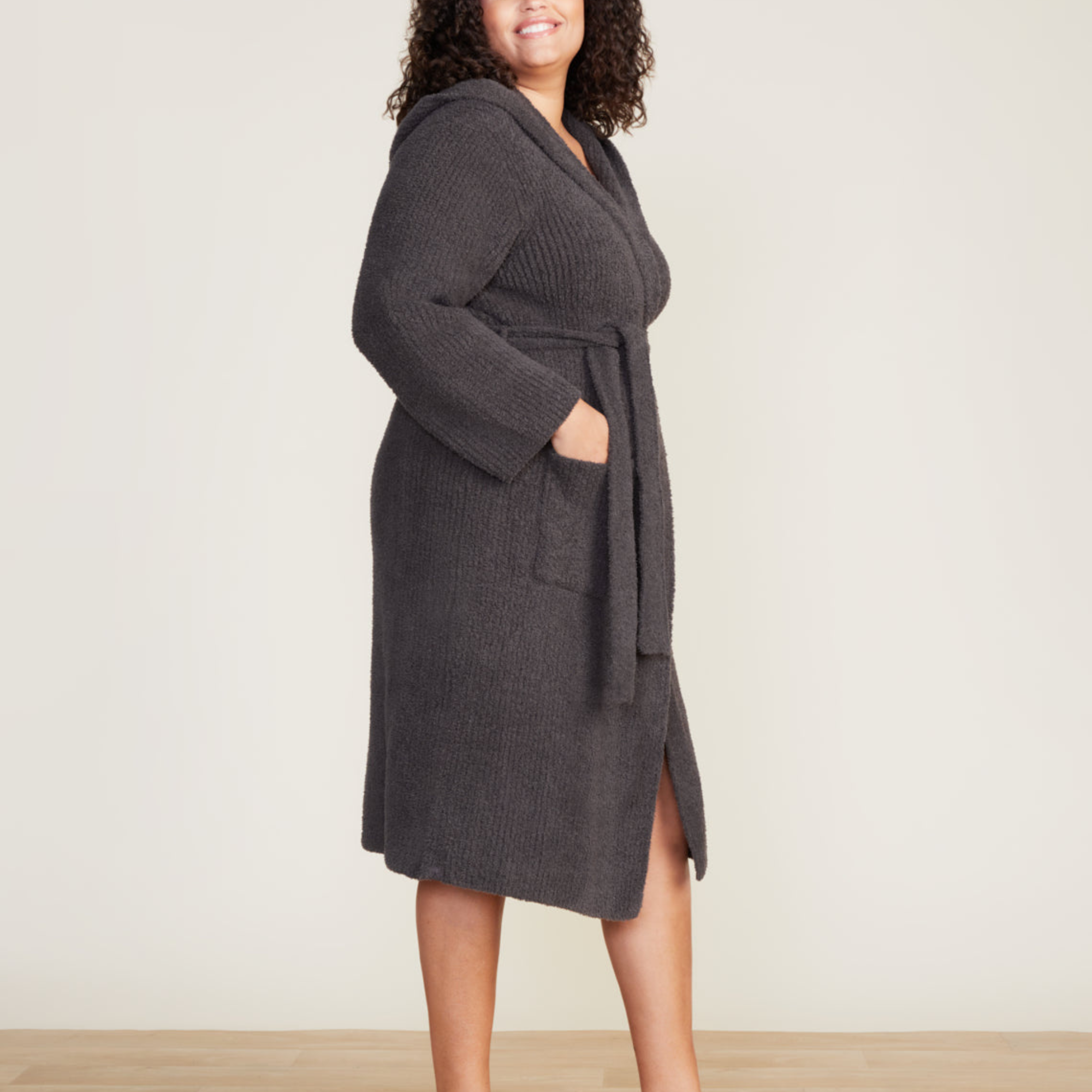 CozyChic Ribbed Hooded Robe