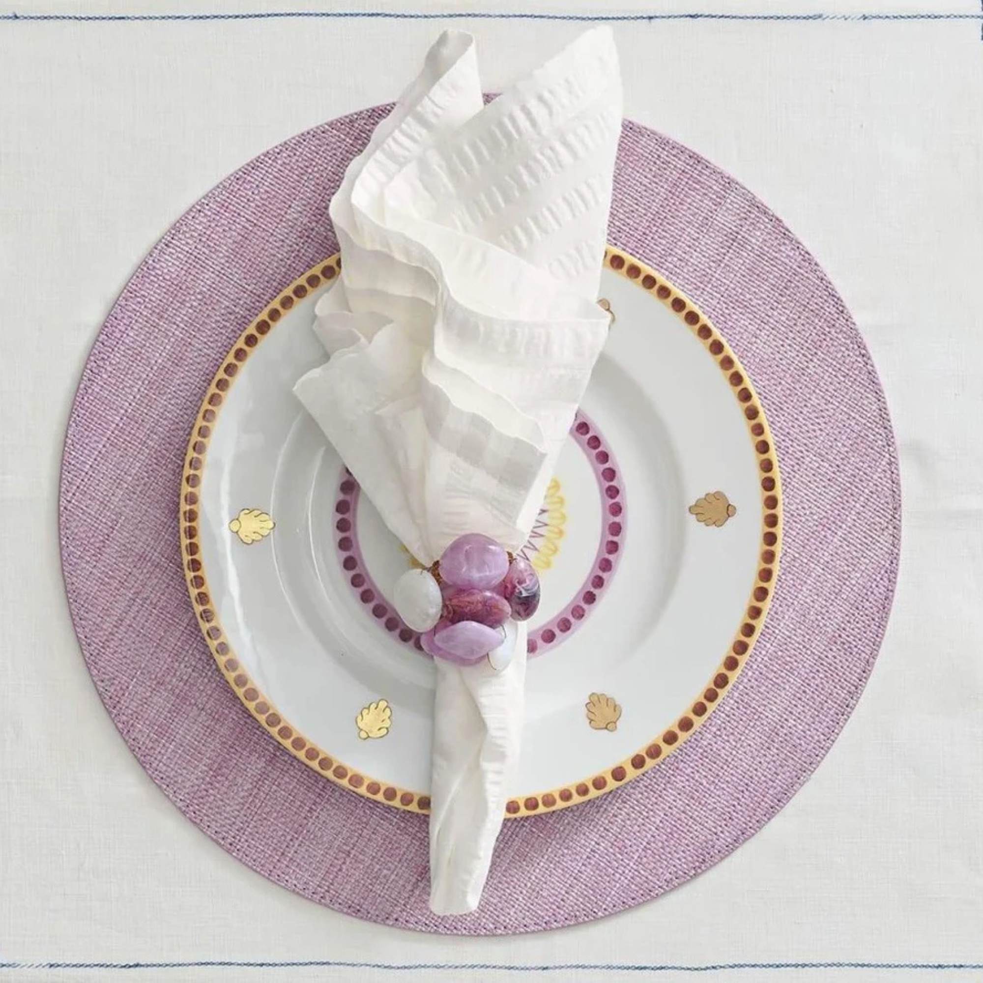 Sea Stone Napkin Rings - Set of 4