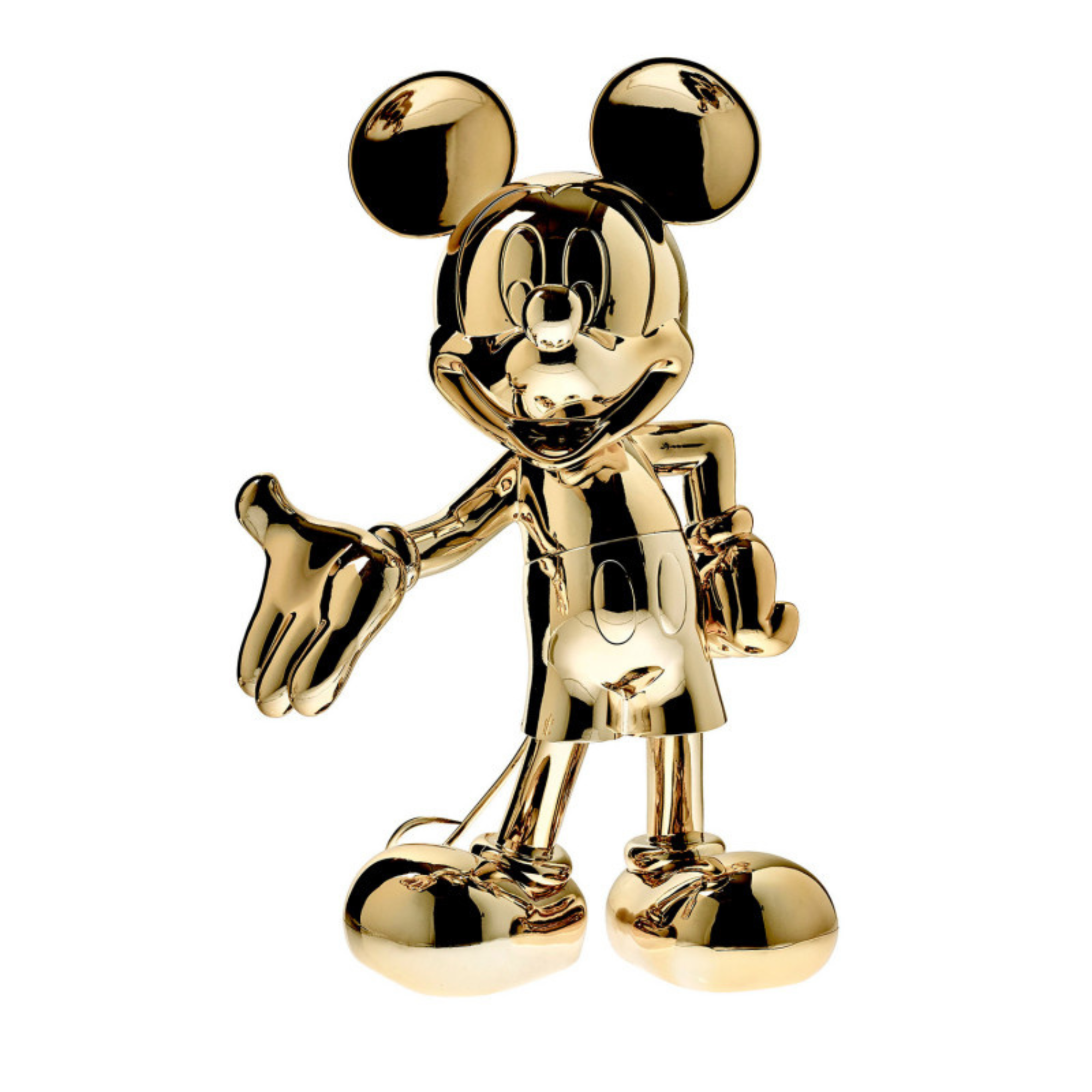 Mickey Mouse Welcome Sculpture in Chromed Gold