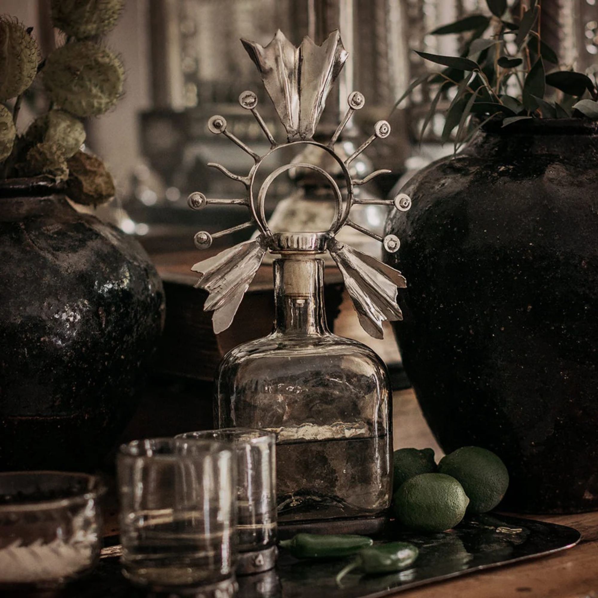 Corona D'Luz Decanter in Nickel