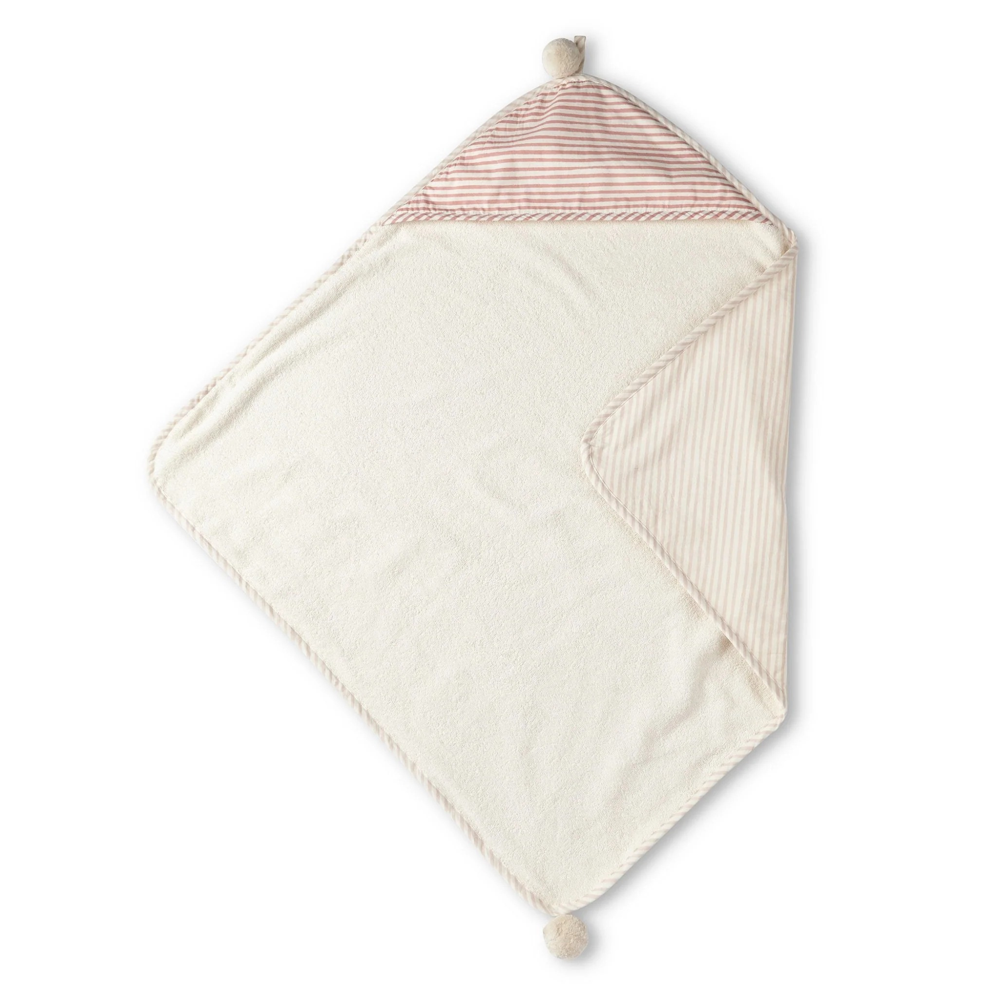 Striped Hooded Towel - Stripes Away Petal