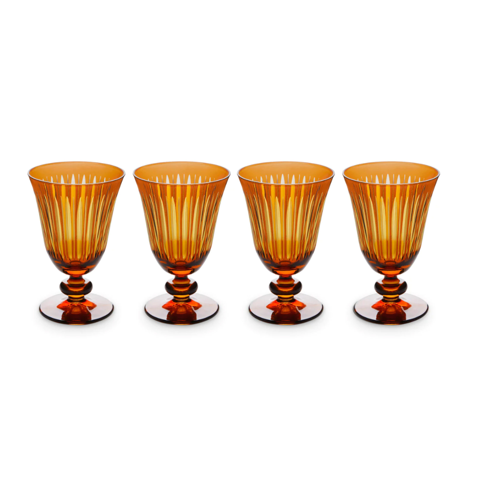 Prism Wine Glasses Amber - Set of 4