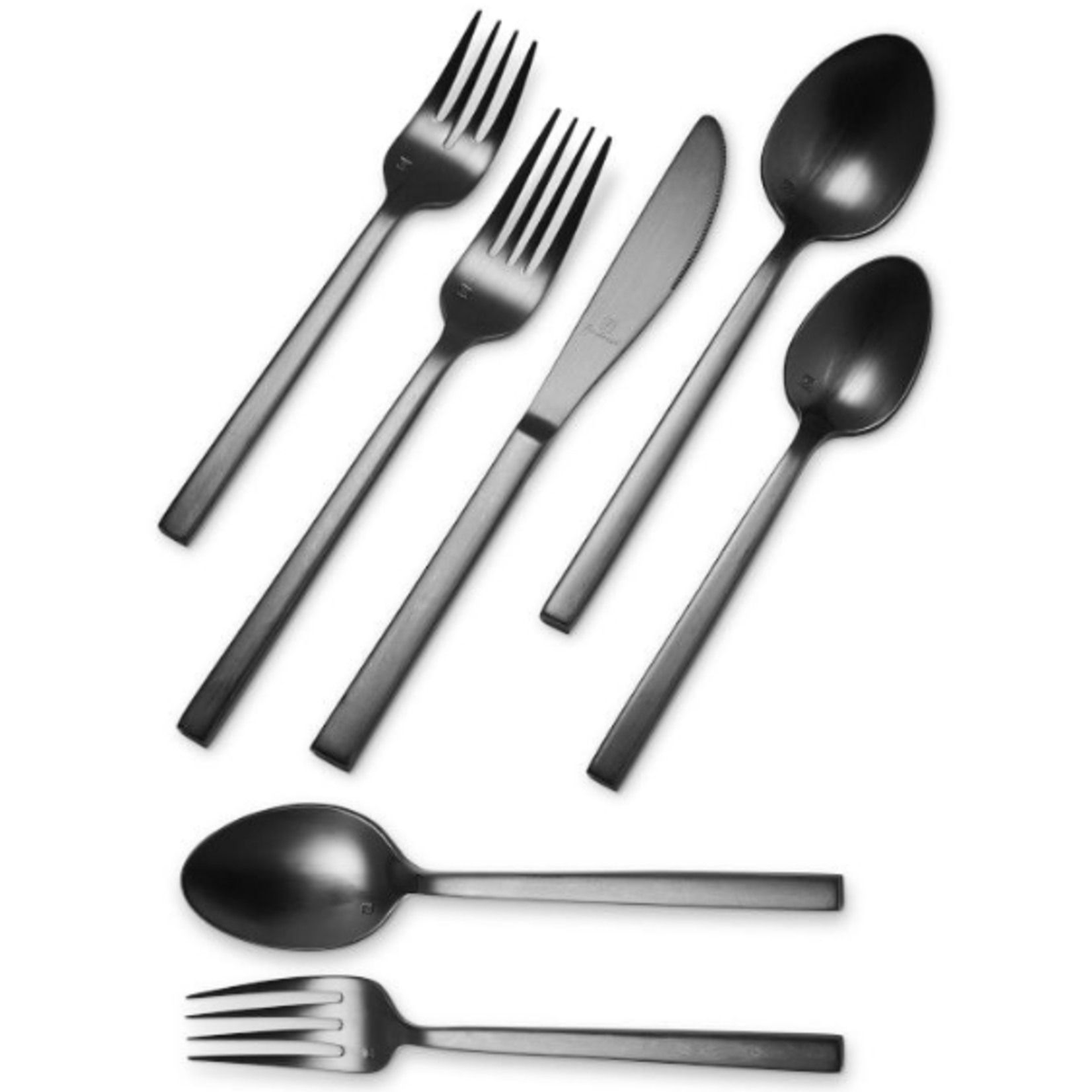 Arezzo Brushed Black 20pc Flatware Set