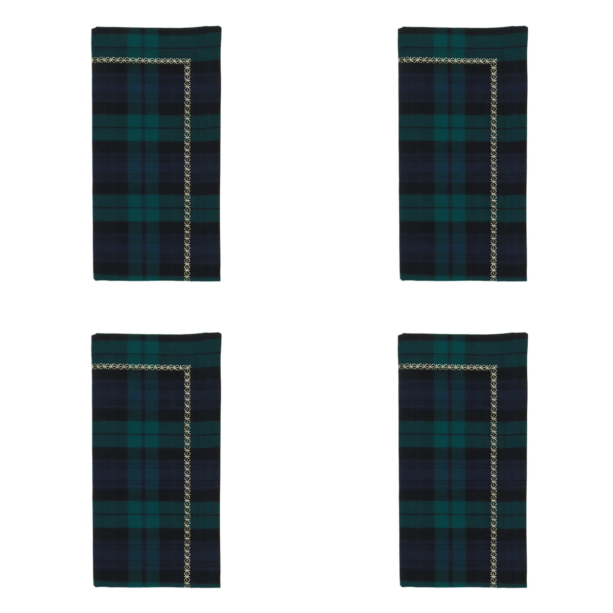 Watchplaid Napkin in Blue & Green - Set of 4