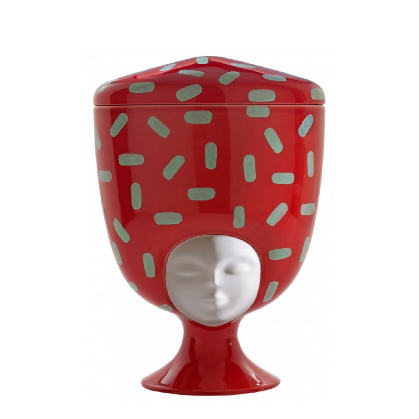 Sister Louise Madagascar Vase in Fire Red and Vintage Green