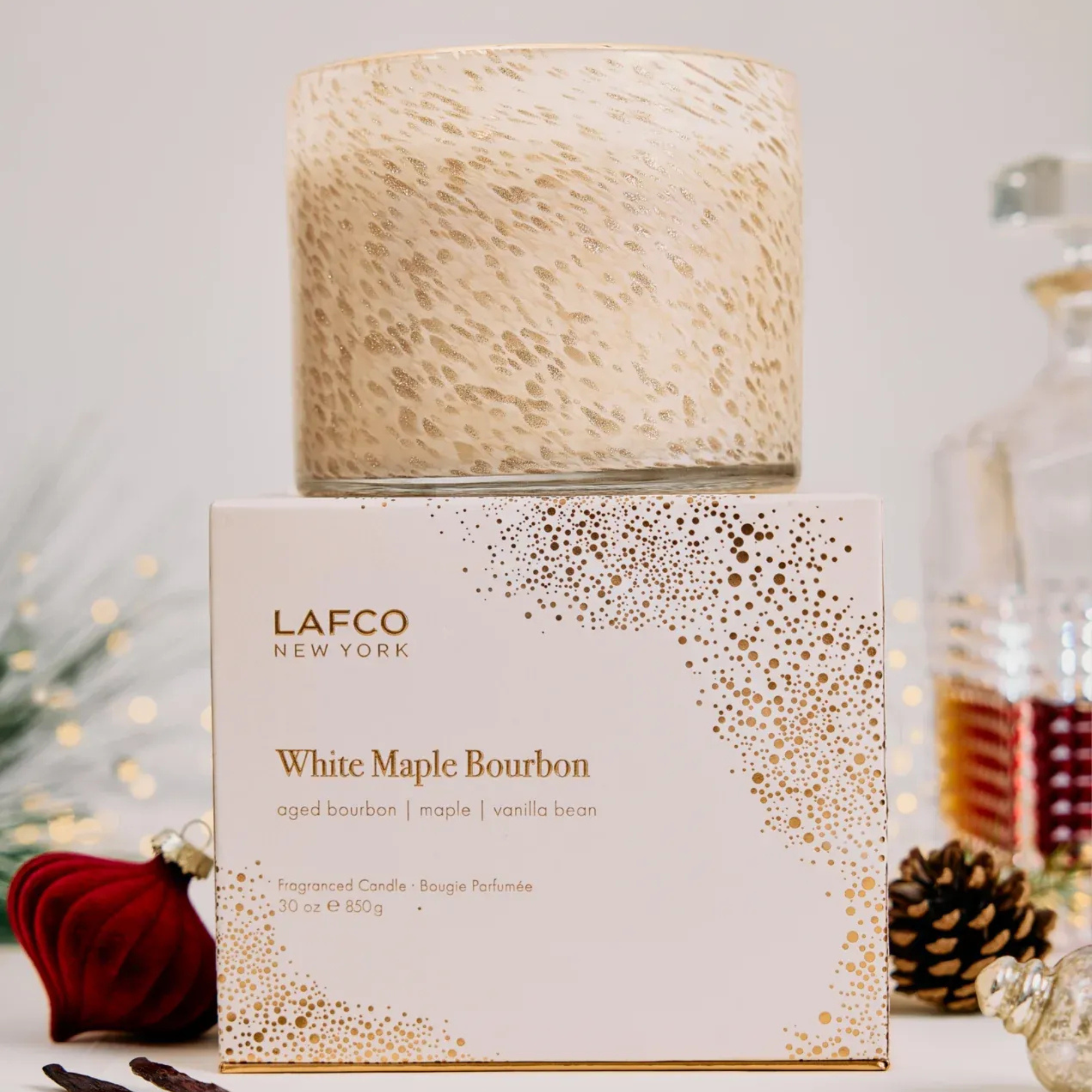 White Maple Bourbon Candle - 3-Wick